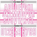 Lines Pink Custom Uniform Jersey Soccer Sublimation White