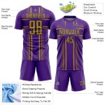 Lines Old Jersey Sublimation Gold-Black Purple Uniform Soccer Custom Lines Old Jersey Sublimation Gold-Black Purple Uniform Soccer Custom
