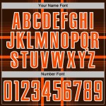 Orange-White Soccer Brown Sublimation Jersey Custom Uniform Lines Orange-White Soccer Brown Sublimation Jersey Custom Uniform Lines