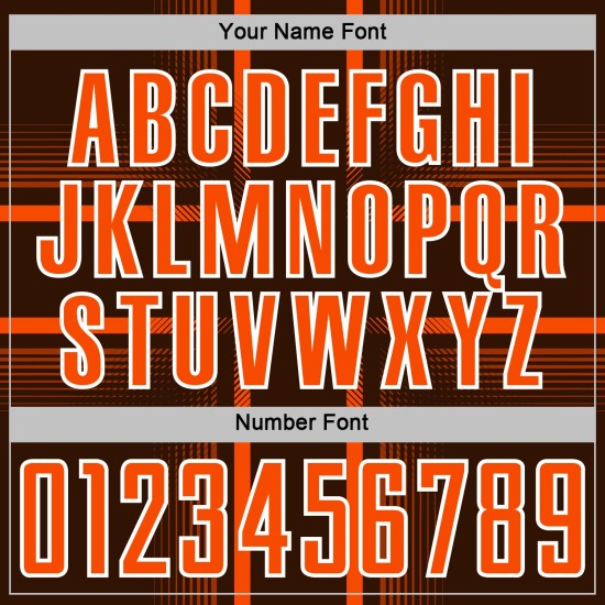 Orange-White Soccer Brown Sublimation Jersey Custom Uniform Lines Orange-White Soccer Brown Sublimation Jersey Custom Uniform Lines