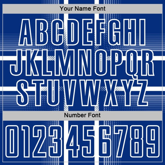 Royal Custom Soccer Lines White Sublimation Uniform Jersey