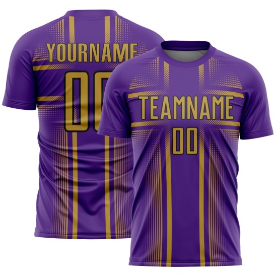 Lines Old Jersey Sublimation Gold-Black Purple Uniform Soccer Custom Lines Old Jersey Sublimation Gold-Black Purple Uniform Soccer Custom