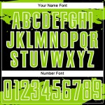 Art Abstract Neon Soccer Custom Jersey Black Green-White Fragment Sublimation Uniform Art Abstract Neon Soccer Custom Jersey Black Green-White Fragment Sublimation Uniform