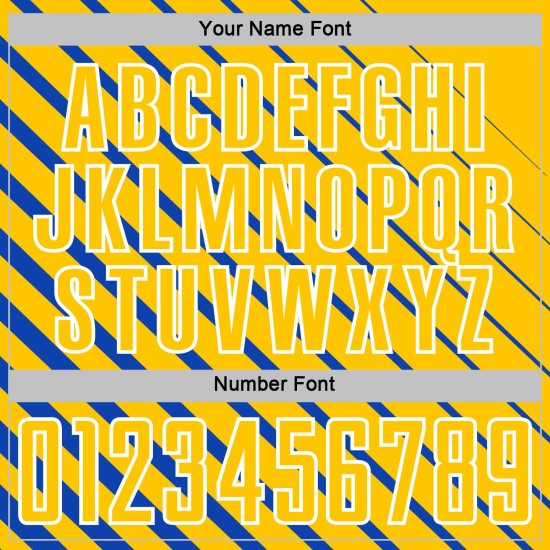 Sublimation Soccer Blue Custom Jersey Thunder Yellow-White Uniform Lines Sublimation Soccer Blue Custom Jersey Thunder Yellow-White Uniform Lines