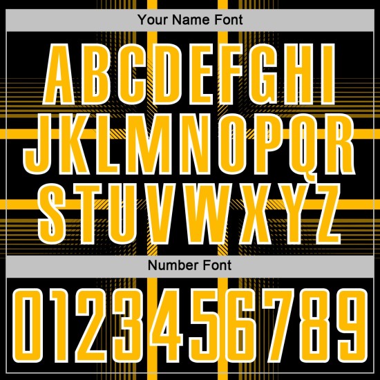 Black Soccer Lines Uniform Sublimation Jersey Gold-White Custom Black Soccer Lines Uniform Sublimation Jersey Gold-White Custom