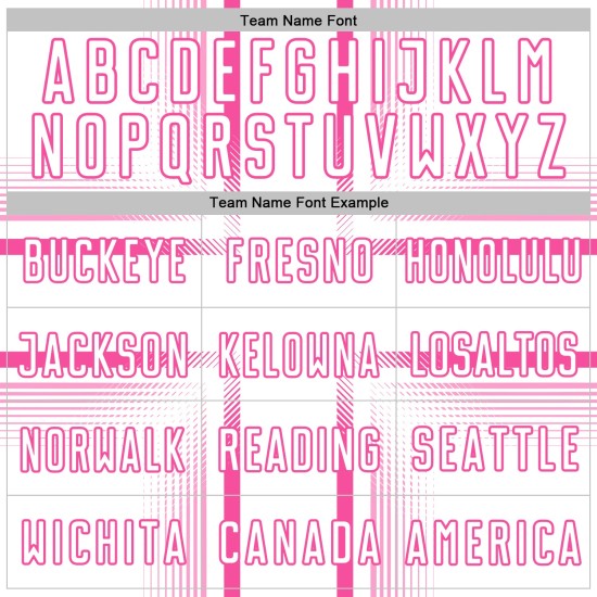 Lines Pink Custom Uniform Jersey Soccer Sublimation White