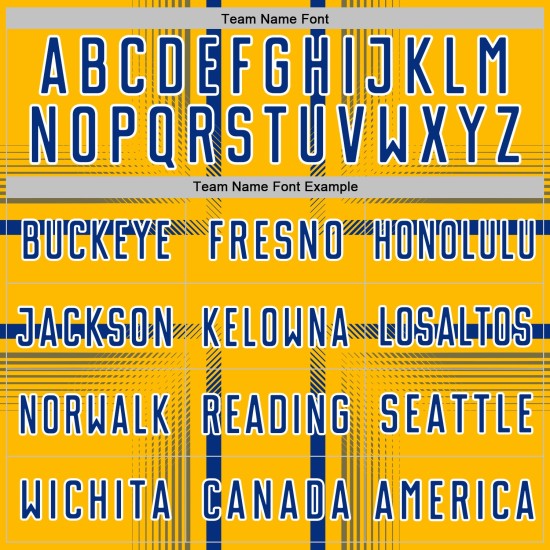 Royal-White Gold Soccer Lines Sublimation Jersey Custom Uniform Royal-White Gold Soccer Lines Sublimation Jersey Custom Uniform