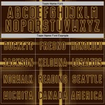 Sublimation Custom Old Lines Brown Soccer Jersey Gold Uniform