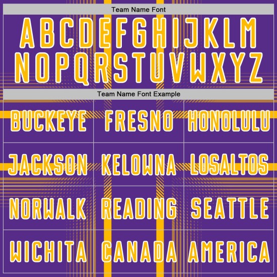 Sublimation Soccer Gold-White Uniform Jersey Purple Custom Lines Sublimation Soccer Gold-White Uniform Jersey Purple Custom Lines