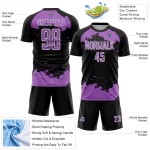 Uniform Jersey Medium Custom Sublimation Soccer Art Black Fragment Purple-White Abstract Uniform Jersey Medium Custom Sublimation Soccer Art Black Fragment Purple-White Abstract