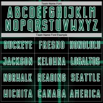 Lines Green-White Jersey Black Soccer Uniform Kelly Custom Sublimation