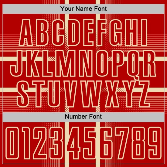 Cream Soccer Lines Jersey Custom Red Uniform Sublimation Cream Soccer Lines Jersey Custom Red Uniform Sublimation