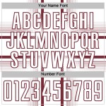 Custom Sublimation Jersey Soccer White Uniform Lines Burgundy Custom Sublimation Jersey Soccer White Uniform Lines Burgundy
