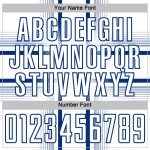 Lines Soccer Custom Royal Sublimation White Uniform Jersey Lines Soccer Custom Royal Sublimation White Uniform Jersey