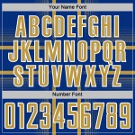 Gold-White Lines Sublimation Custom Old Uniform Jersey Soccer Royal Gold-White Lines Sublimation Custom Old Uniform Jersey Soccer Royal