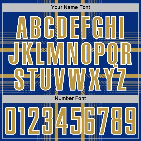 Gold-White Lines Sublimation Custom Old Uniform Jersey Soccer Royal Gold-White Lines Sublimation Custom Old Uniform Jersey Soccer Royal