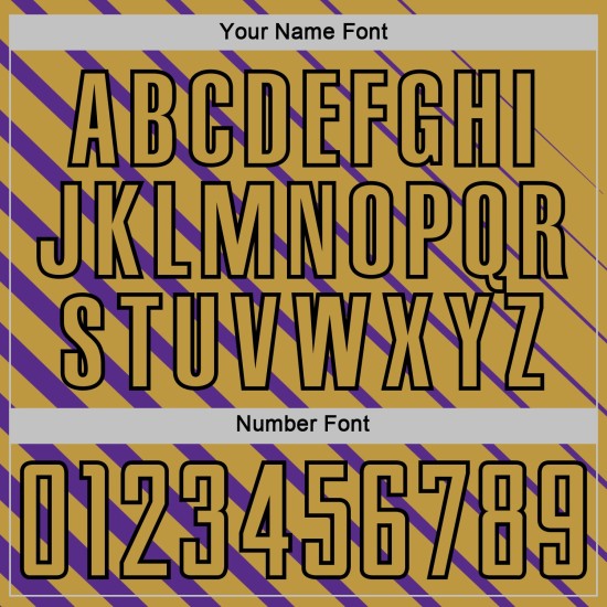 Old Gold-Black Purple Uniform Jersey Lines Custom Soccer Sublimation