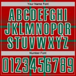 Kelly Custom Lines Green-White Red Soccer Uniform Jersey Sublimation Kelly Custom Lines Green-White Red Soccer Uniform Jersey Sublimation