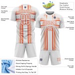 Lines Jersey White Uniform Soccer Custom Orange Sublimation Lines Jersey White Uniform Soccer Custom Orange Sublimation