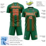 Custom Jersey Orange-White Green Uniform Lines Sublimation Soccer Kelly Custom Jersey Orange-White Green Uniform Lines Sublimation Soccer Kelly
