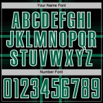 Lines Green-White Jersey Black Soccer Uniform Kelly Custom Sublimation