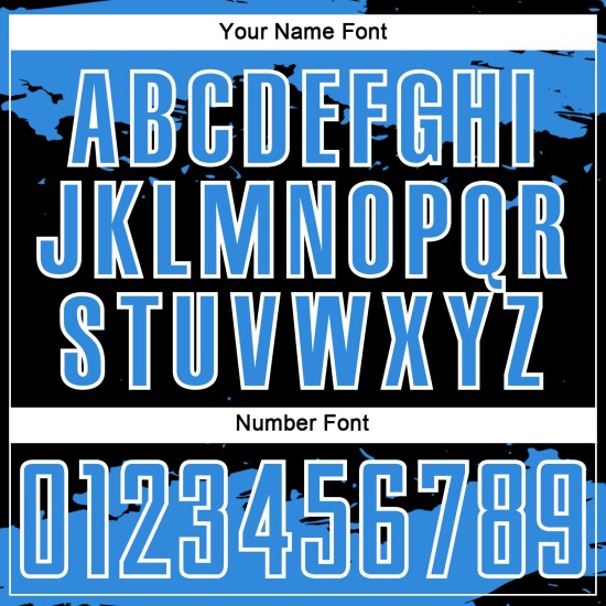 Fragment Blue-White Sublimation Soccer Uniform Custom Powder Jersey Black Abstract Art