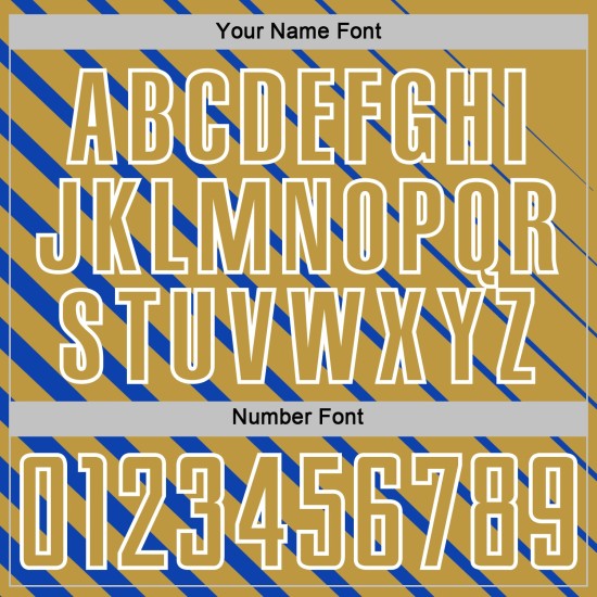 Soccer Jersey Lines Custom Old Sublimation Thunder Gold-White Blue Uniform