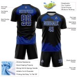 Soccer Sublimation Custom Abstract Royal-White Uniform Art Jersey Black Fragment Soccer Sublimation Custom Abstract Royal-White Uniform Art Jersey Black Fragment
