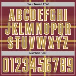 Uniform Custom Sublimation Jersey Gold-White Lines Burgundy Soccer Old Uniform Custom Sublimation Jersey Gold-White Lines Burgundy Soccer Old