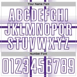 Soccer Sublimation White Uniform Purple Jersey Lines Custom Soccer Sublimation White Uniform Purple Jersey Lines Custom