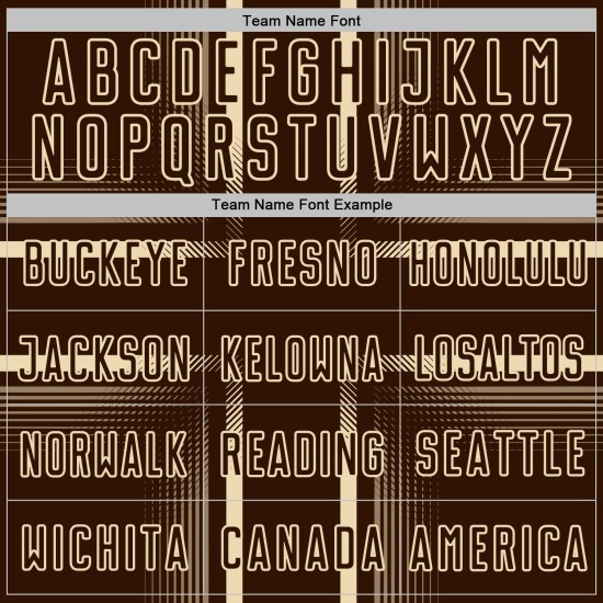 Sublimation Custom Jersey Lines Soccer Brown Uniform Cream