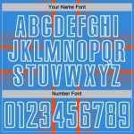 Uniform Powder Soccer Orange-White Blue Sublimation Custom Jersey Lines