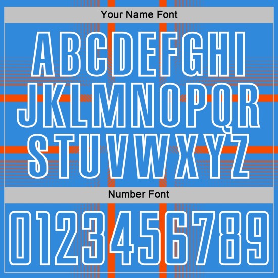 Uniform Powder Soccer Orange-White Blue Sublimation Custom Jersey Lines