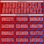 Custom Thunder Sublimation Jersey Uniform Red-White Soccer Lines Blue