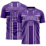Jersey Custom Sublimation Purple Uniform White Soccer Lines Jersey Custom Sublimation Purple Uniform White Soccer Lines