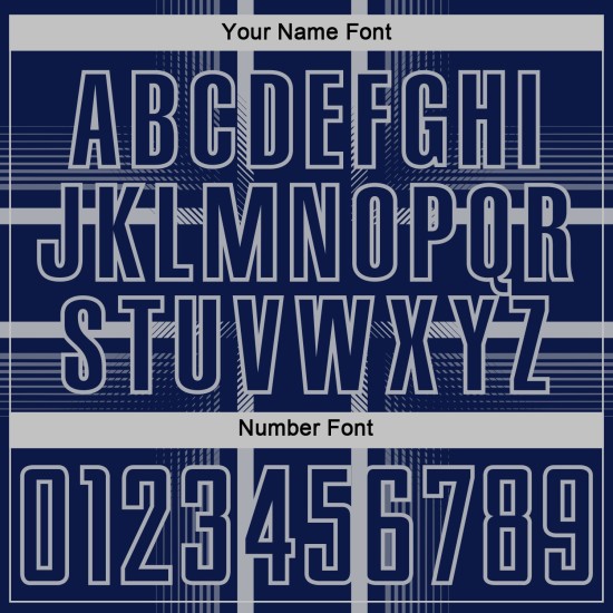 Uniform Lines Custom Sublimation Navy Gray Soccer Jersey