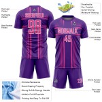 Pink-White Purple Soccer Sublimation Uniform Lines Custom Jersey Pink-White Purple Soccer Sublimation Uniform Lines Custom Jersey