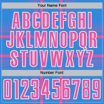 Pink-White Soccer Uniform Custom Jersey Sublimation Blue Powder Lines Pink-White Soccer Uniform Custom Jersey Sublimation Blue Powder Lines