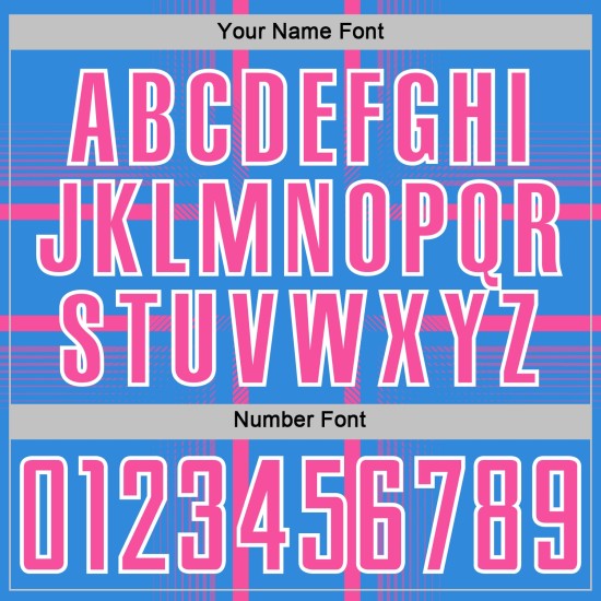 Pink-White Soccer Uniform Custom Jersey Sublimation Blue Powder Lines Pink-White Soccer Uniform Custom Jersey Sublimation Blue Powder Lines