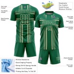 Lines Sublimation Green Uniform Jersey Kelly Soccer Custom Cream