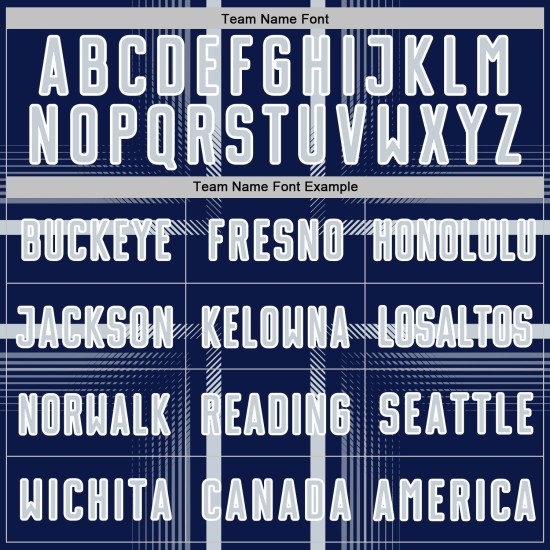 Sublimation Uniform Custom Lines Silver-White Soccer Jersey Navy