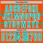 Lines Jersey Uniform Custom Orange Soccer Aqua-White Sublimation Lines Jersey Uniform Custom Orange Soccer Aqua-White Sublimation