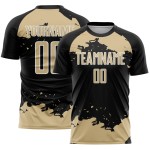 Gold-White Soccer Fragment Abstract Art Custom Black Vegas Jersey Uniform Sublimation Gold-White Soccer Fragment Abstract Art Custom Black Vegas Jersey Uniform Sublimation