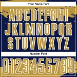Navy Gold-White Abstract Jersey Old Uniform Art Fragment Sublimation Soccer Custom Navy Gold-White Abstract Jersey Old Uniform Art Fragment Sublimation Soccer Custom
