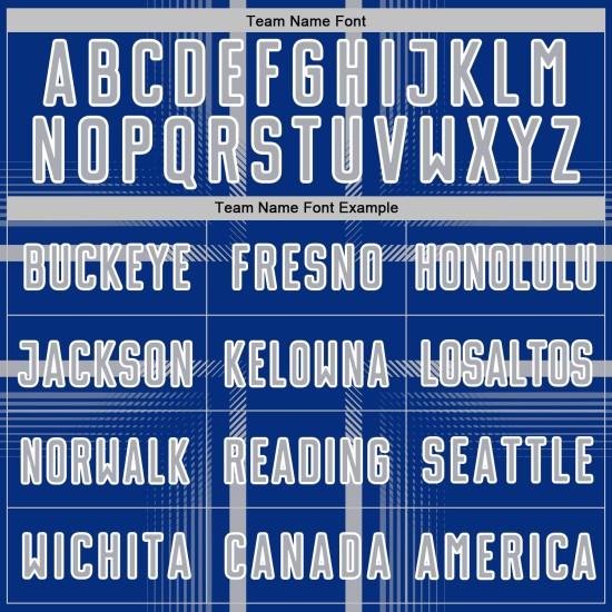 Royal Custom Jersey Lines Gray-White Soccer Sublimation Uniform Royal Custom Jersey Lines Gray-White Soccer Sublimation Uniform