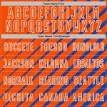 Lines Jersey Soccer Orange-White Blue Thunder Uniform Sublimation Custom Lines Jersey Soccer Orange-White Blue Thunder Uniform Sublimation Custom