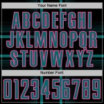 Soccer Teal-Pink Jersey Lines Custom Black Sublimation Uniform Soccer Teal-Pink Jersey Lines Custom Black Sublimation Uniform