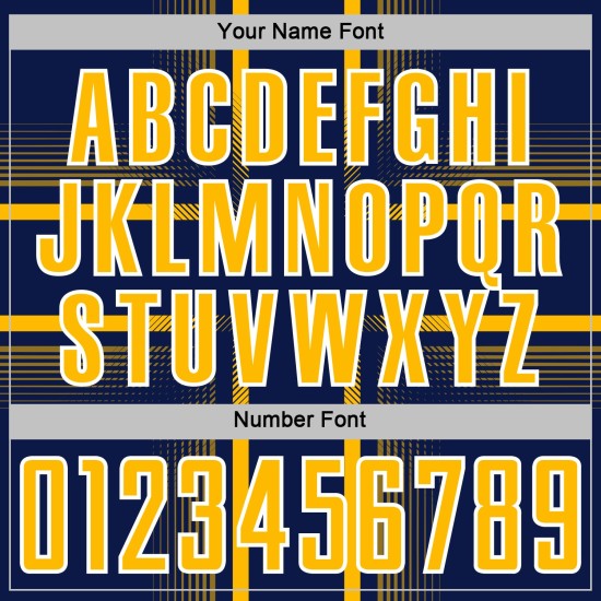 Gold-White Sublimation Navy Soccer Custom Lines Uniform Jersey Gold-White Sublimation Navy Soccer Custom Lines Uniform Jersey