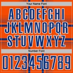 Lines Custom Orange Jersey Royal-White Uniform Sublimation Soccer Lines Custom Orange Jersey Royal-White Uniform Sublimation Soccer