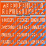 Powder Sublimation Jersey Lines Soccer Orange-White Uniform Blue Custom Powder Sublimation Jersey Lines Soccer Orange-White Uniform Blue Custom